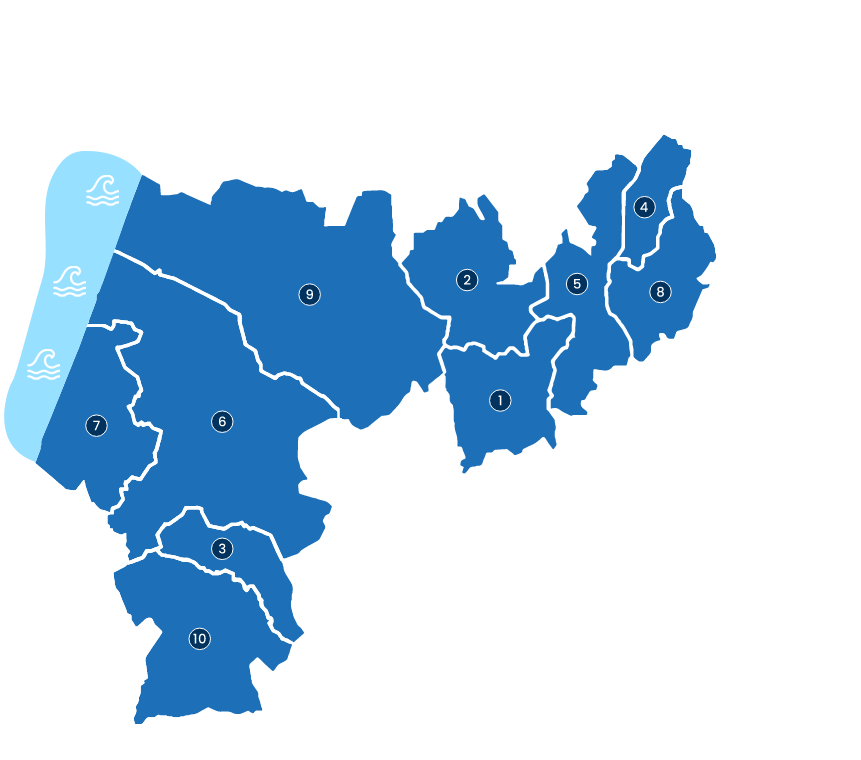 Mapa do Distrito de Leiria Portugal